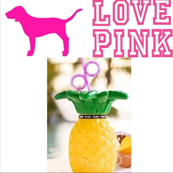 PINK Victoria's Secret Accessories - NWT💛Pink Victoria’s Secret pineapple 27oz bottle
